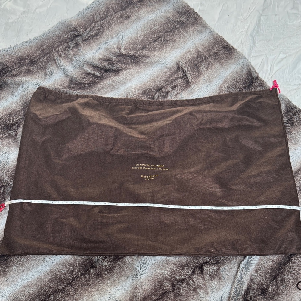 kate spade Brown Drawstring Dust Bag with Gold Logo